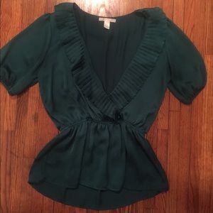 Emerald Green Silk Top